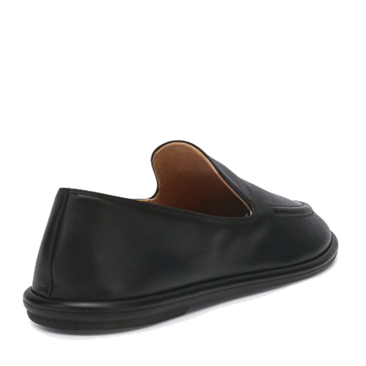 BLACK LEATHER CANAL LOAFERS
