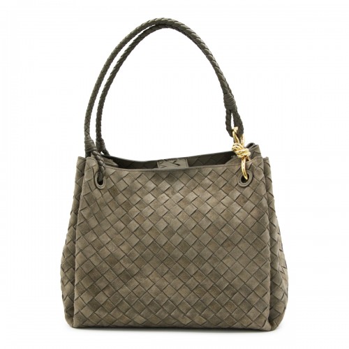 GREEN LEATHER PARACHUTE LARGE TOP HANDLE BAG