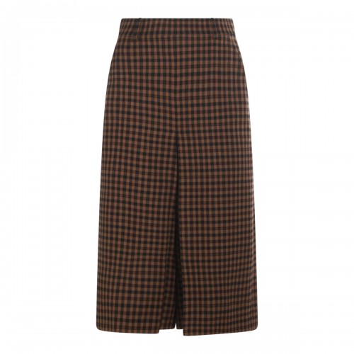 BLACK AND BROWN WOOL PANTS