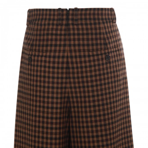 BLACK AND BROWN WOOL PANTS