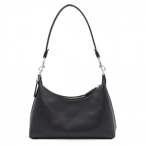 BLACK LEATHER JULIET SHOULDER BAG