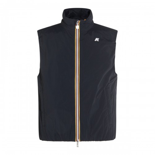 DARK BLUE NYLON CASUAL JACKET
