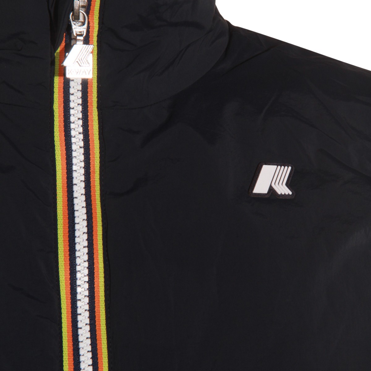 DARK BLUE NYLON CASUAL JACKET DARK BLUE NYLON CASUAL JACKET