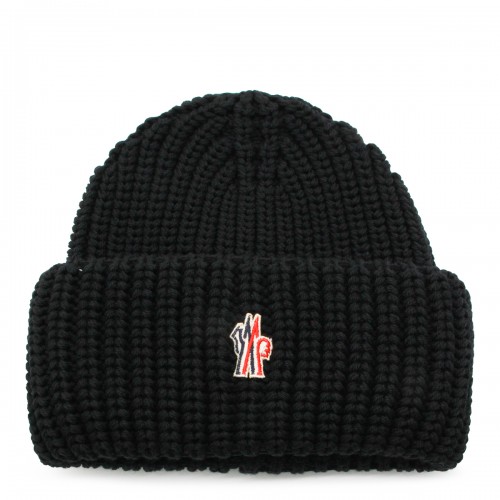 BLACK WOOL BEANIE