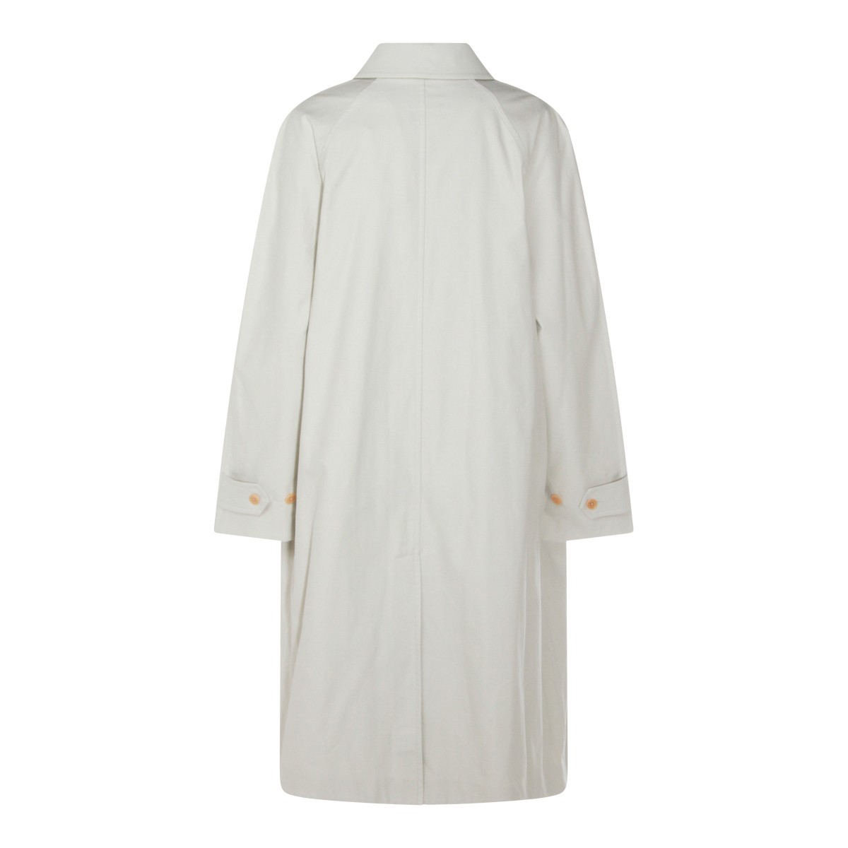 WHITE COTTON TRENCH COAT