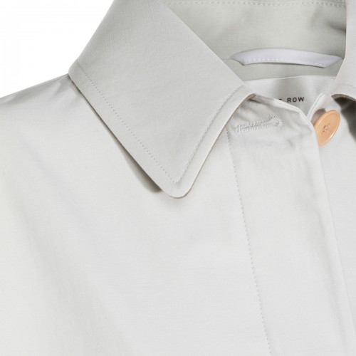 WHITE COTTON TRENCH COAT