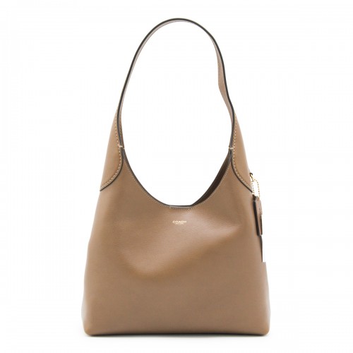 BROWN LEATHER BROOKLYN TOTE