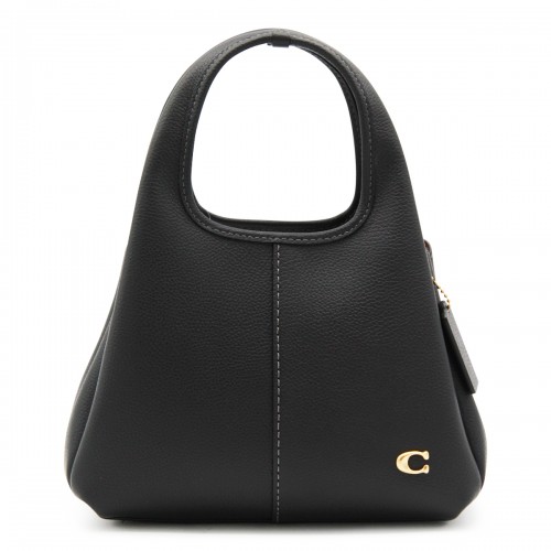 BLACK LEATHER LANA 23 SHOULDER BAG