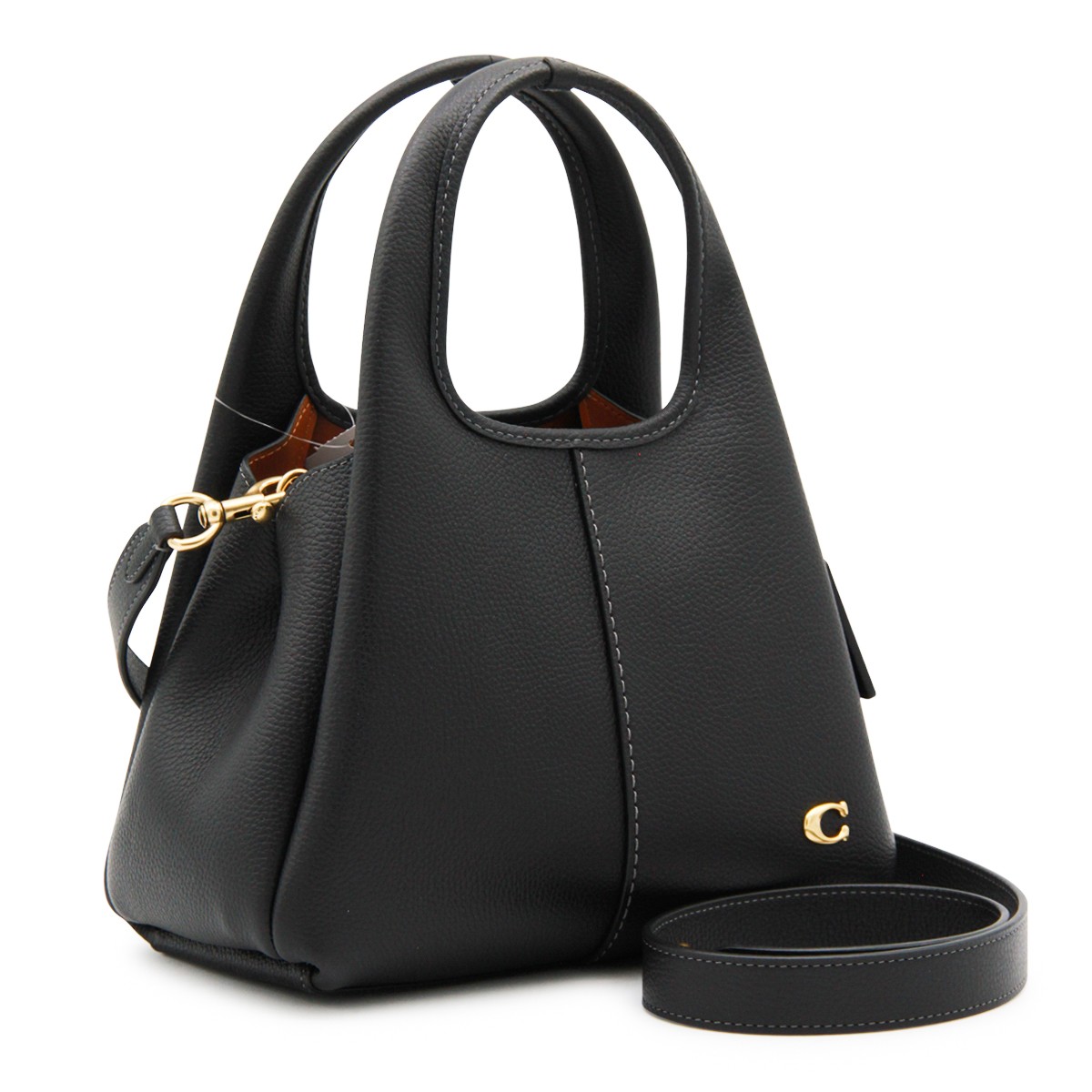 BLACK LEATHER LANA 23 SHOULDER BAG BLACK LEATHER LANA 23 SHOULDER BAG