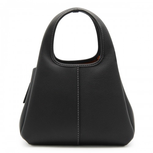 BLACK LEATHER LANA 23 SHOULDER BAG