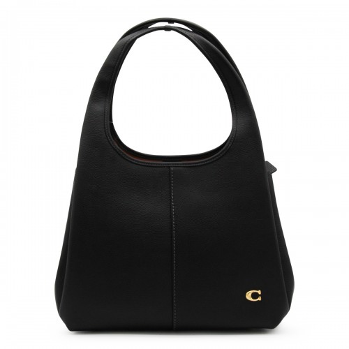 BLACK LEATHER LANA SHOULDER BAG