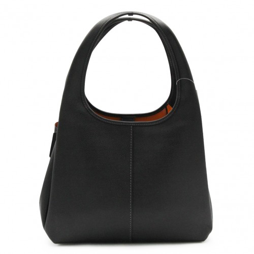BLACK LEATHER LANA SHOULDER BAG