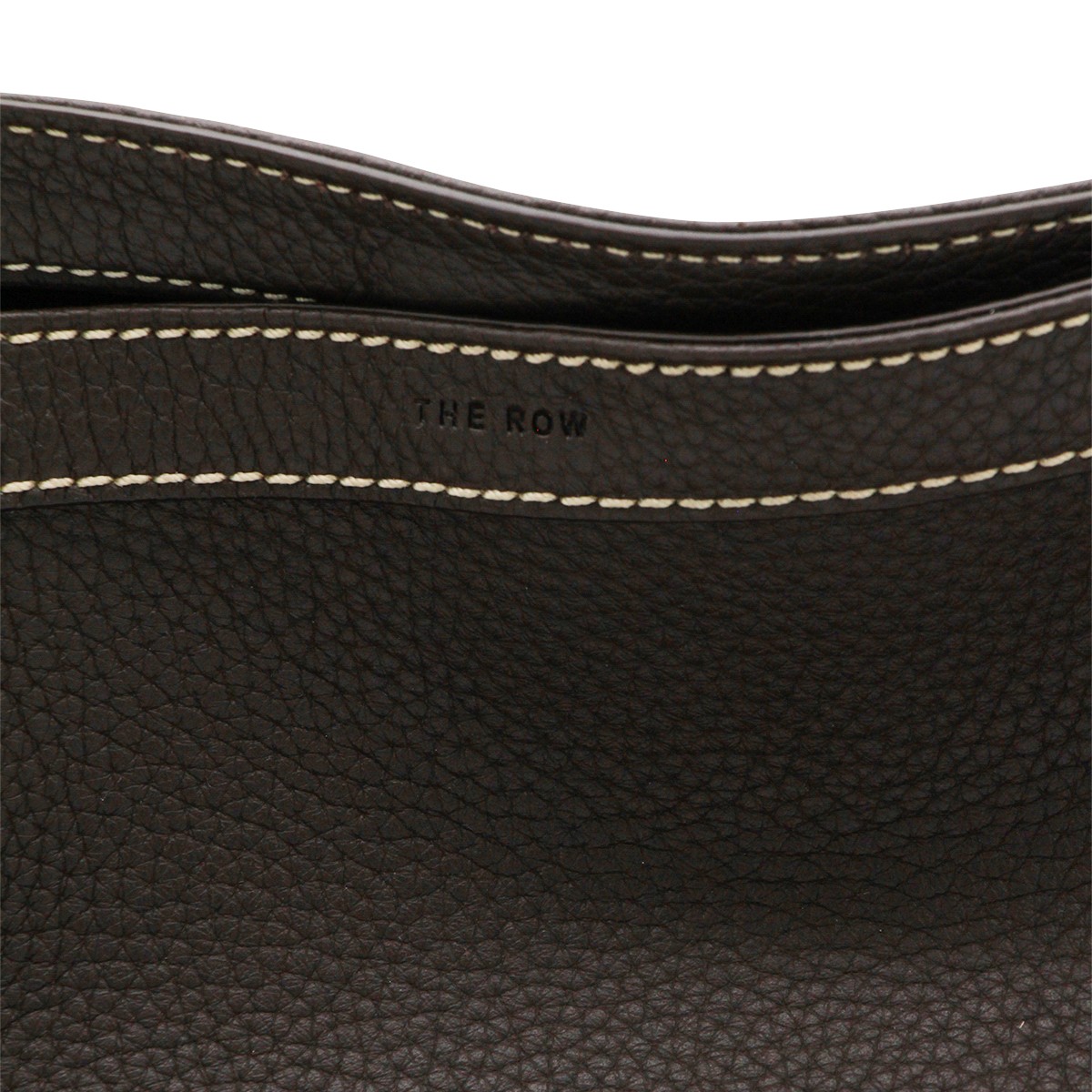 DARK BROWN LEATHER PARK TOTE THREE...