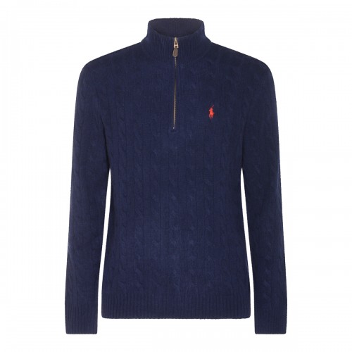 DARK BLUE WOOL KNITWEAR