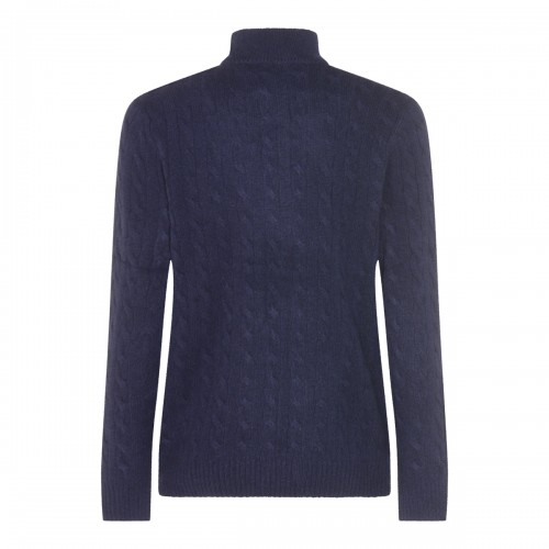 DARK BLUE WOOL KNITWEAR 2