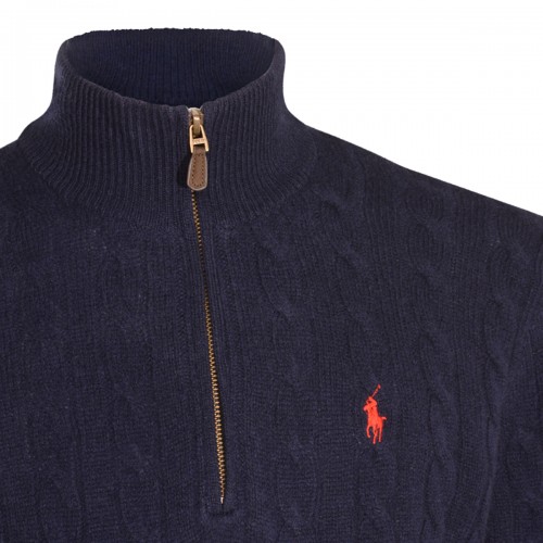 DARK BLUE WOOL KNITWEAR