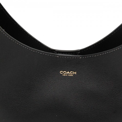 BLACK LEATHER BROOKLYN 23 SHOULDER BAG
