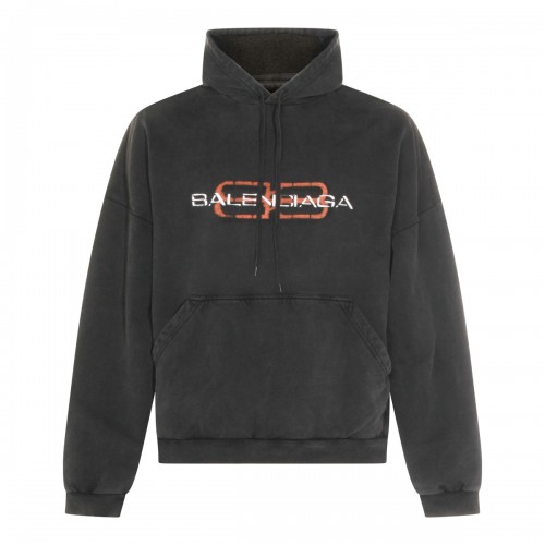 BLACK COTTON SWEATSHIRT