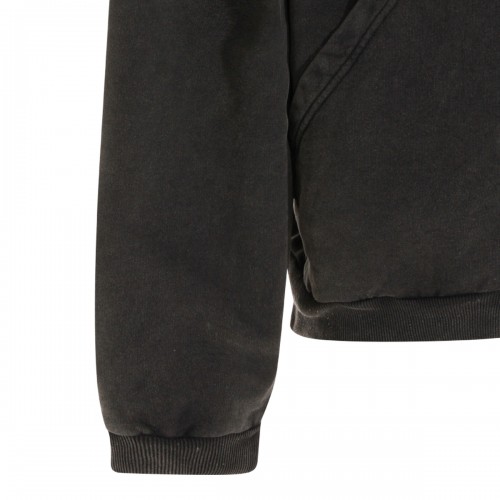 BLACK COTTON SWEATSHIRT