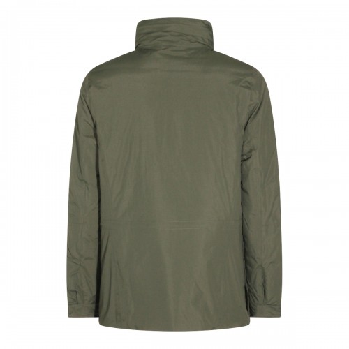 DARK GREEN NYLON CASUAL JACKET 2