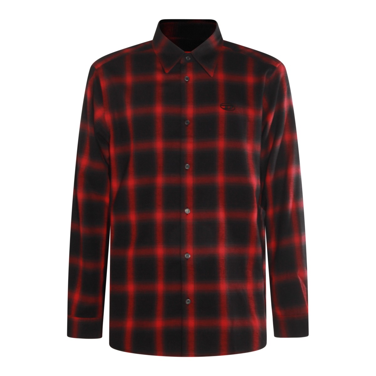 BLACK AND RED COTTON SHIRT