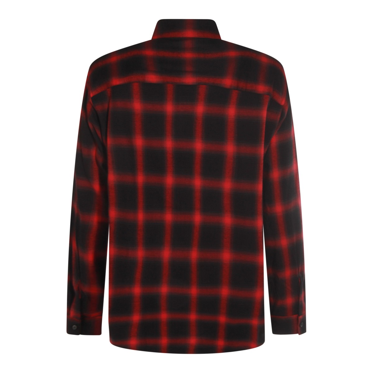 BLACK AND RED COTTON SHIRT