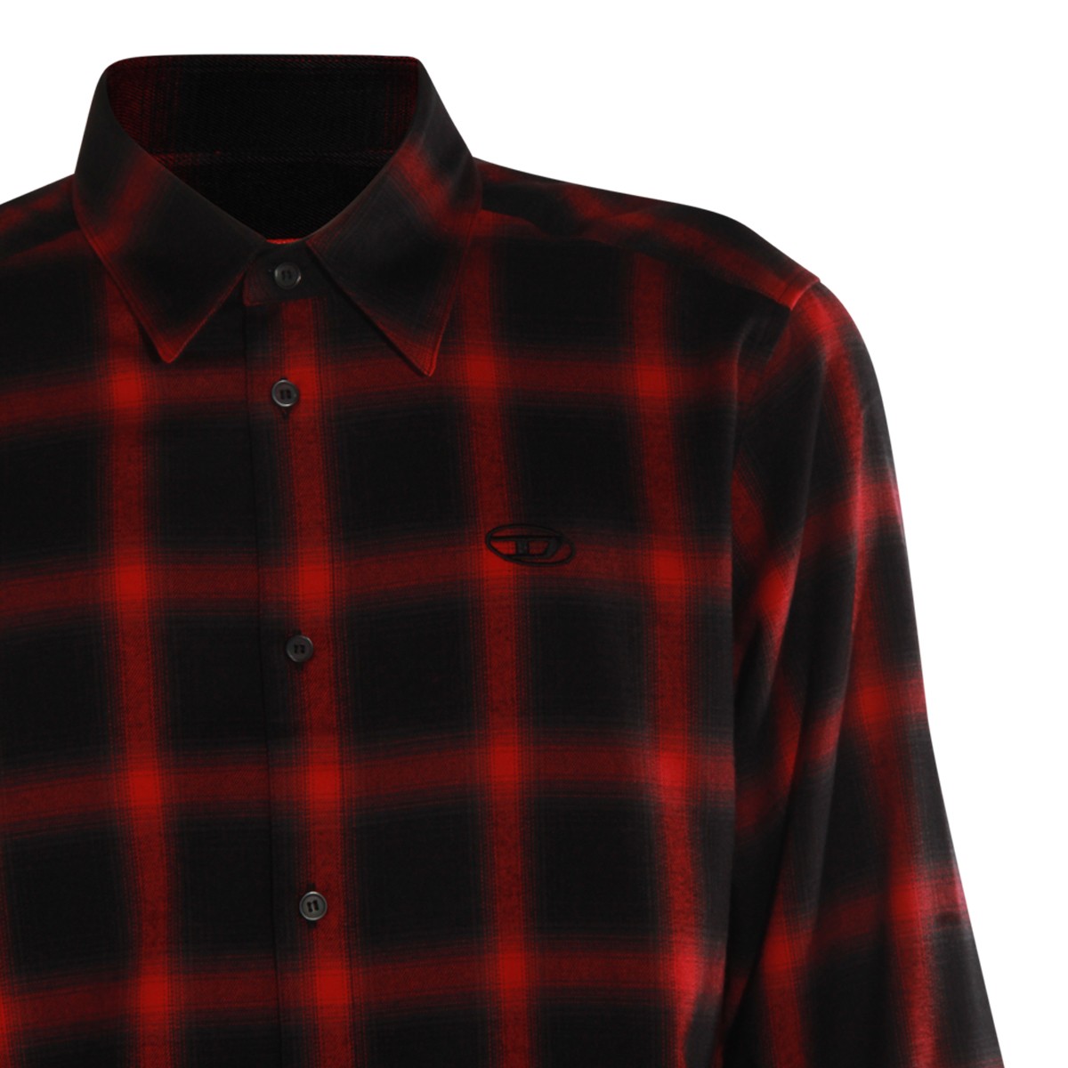 BLACK AND RED COTTON SHIRT