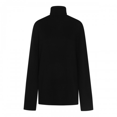BLACK WOOL KNITWEAR