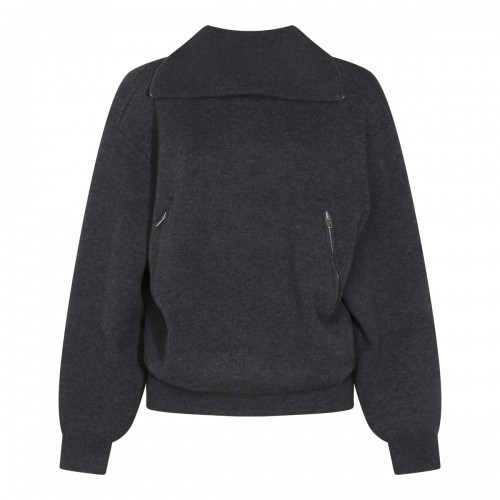 DARK GREY WOOL KNITWEAR