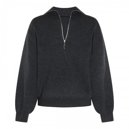 DARK GREY WOOL KNITWEAR