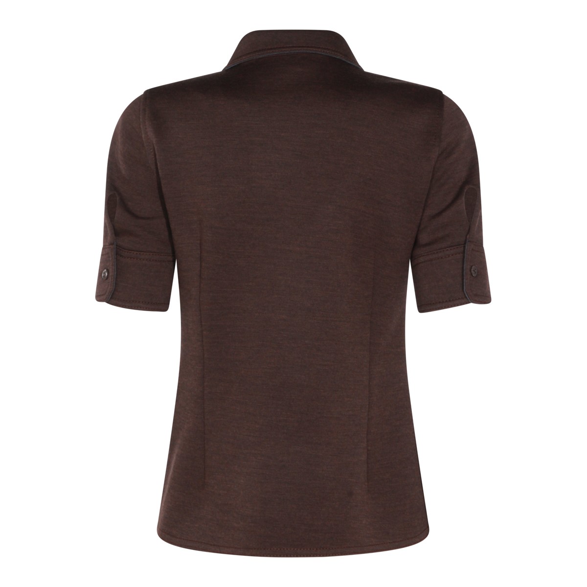 BROWN COTTON POLO SHIRT BROWN COTTON POLO SHIRT