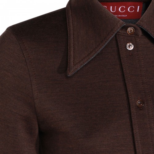 BROWN COTTON POLO SHIRT 2