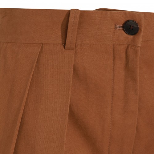 DARK SAND COTTON PANTS