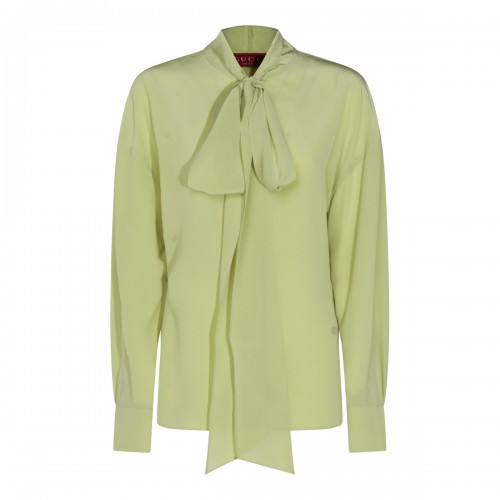 LIGHT GREEN SILK SHIRT