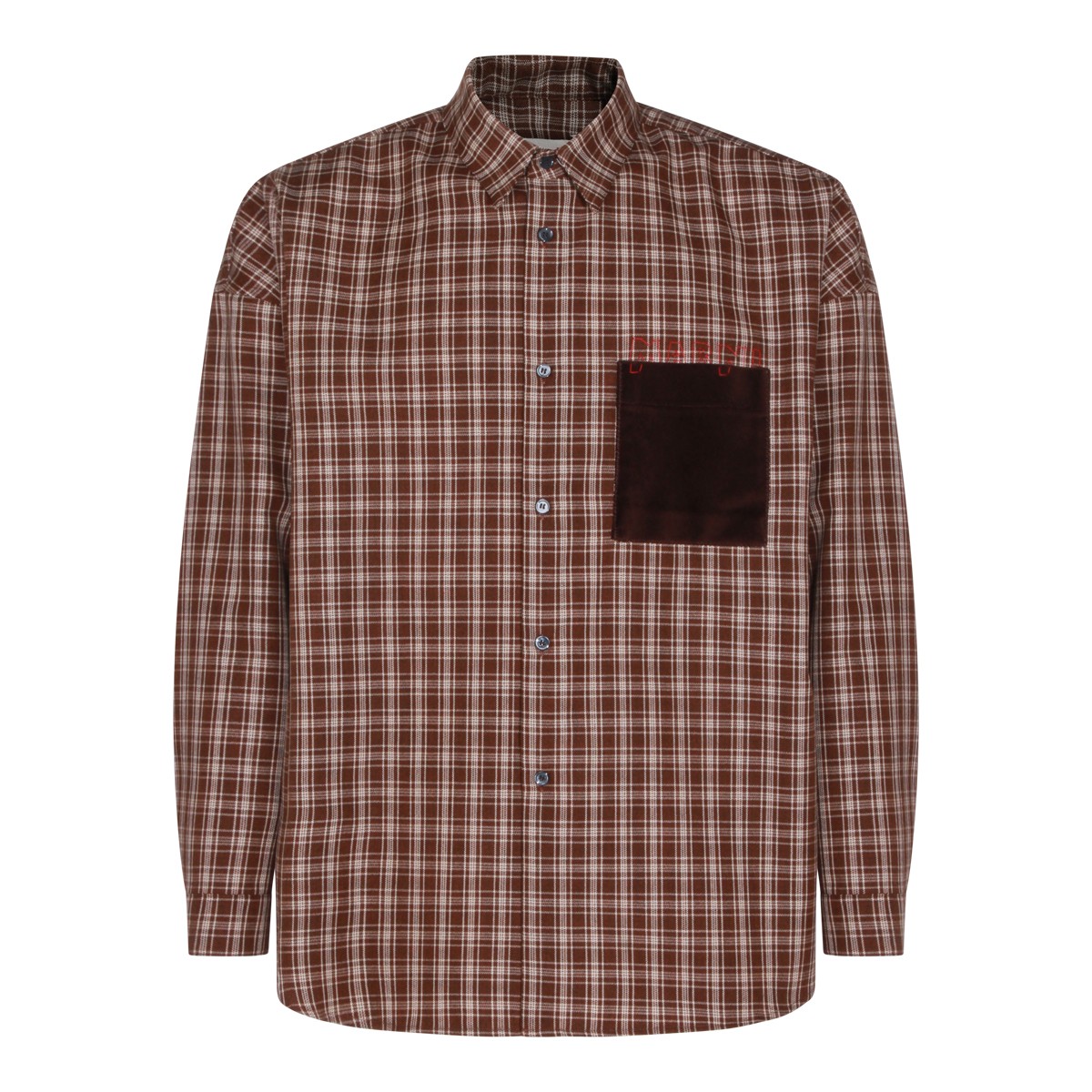 BROWN WOOL SHIRT