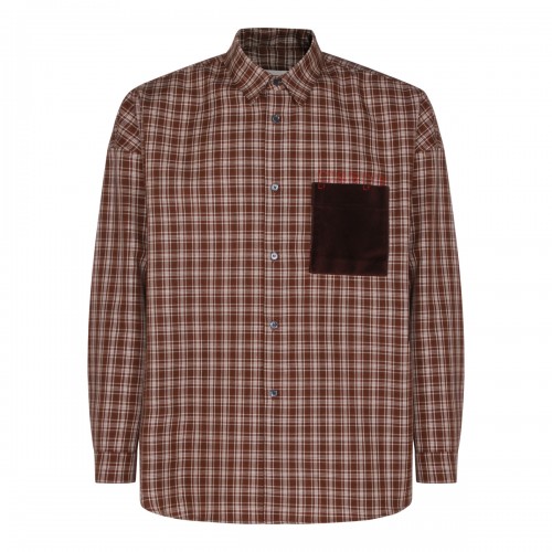 BROWN WOOL SHIRT