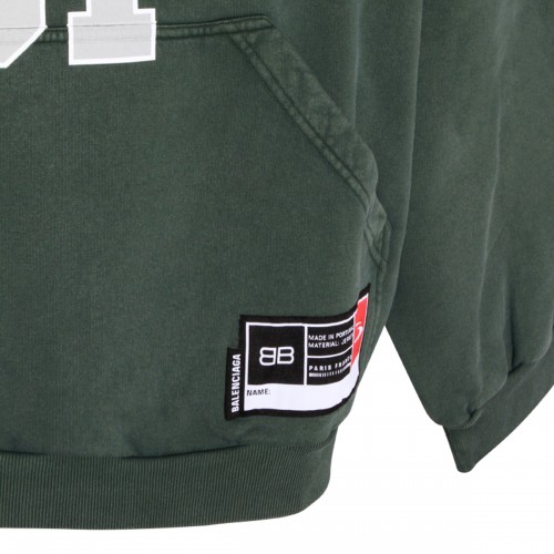 GREEN COTTON SWEATSHIRT