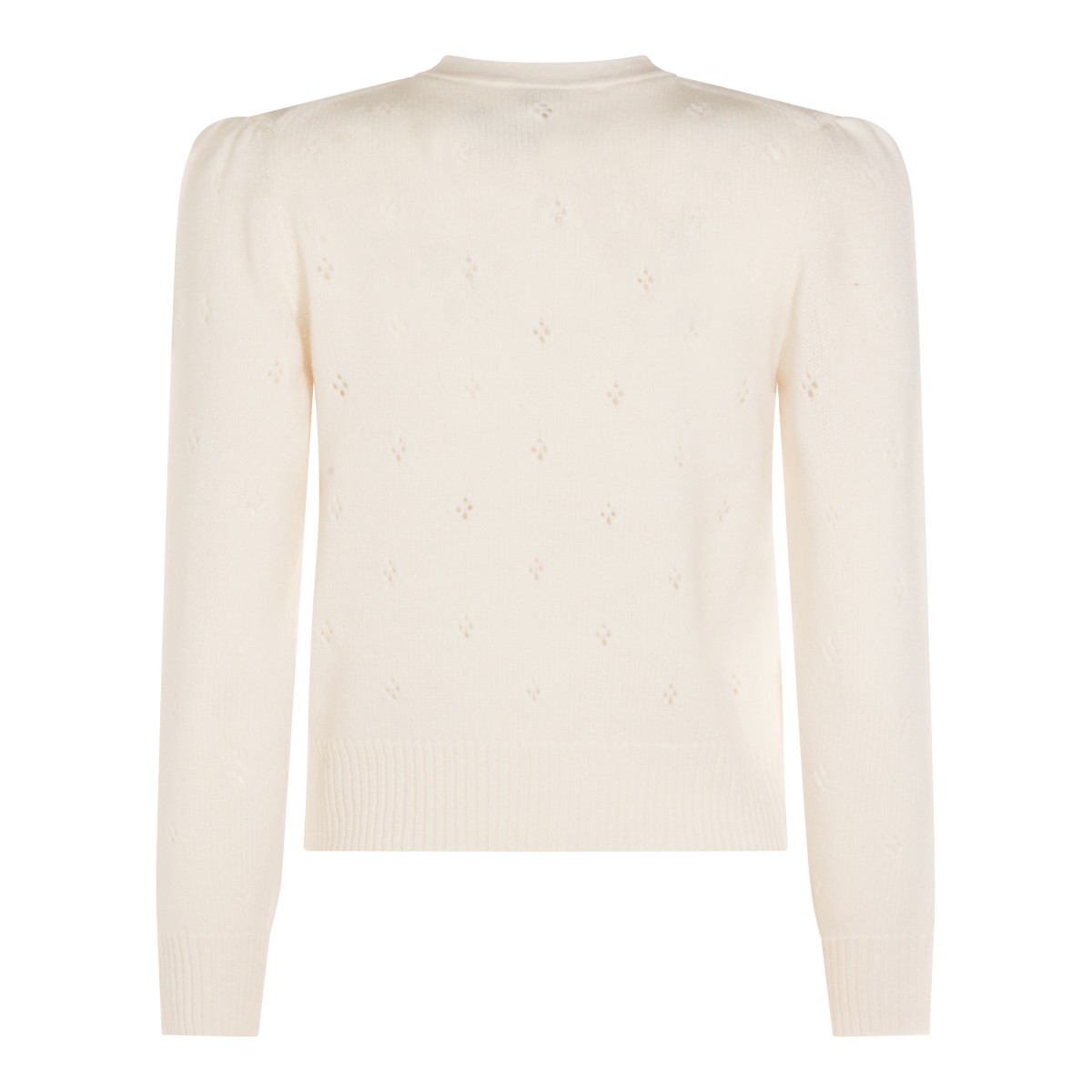 WHITE WOOL KNITWEAR