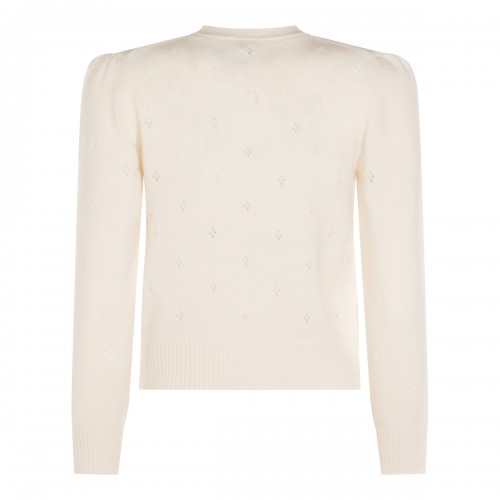 WHITE WOOL KNITWEAR
