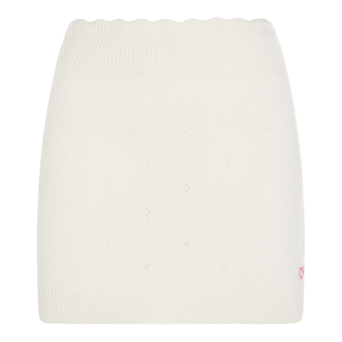WHITE WOOL SKIRT WHITE WOOL SKIRT