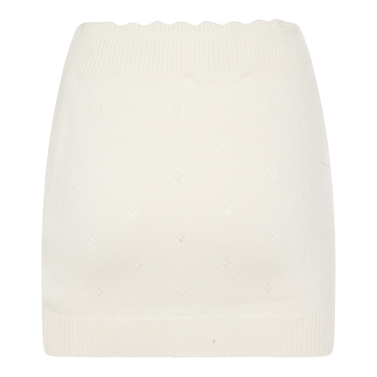 WHITE WOOL SKIRT WHITE WOOL SKIRT