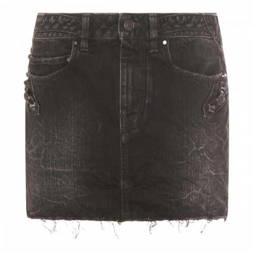 BLACK COTTON SKIRT