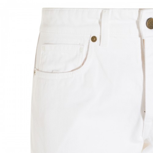 WHITE COTTON JEANS