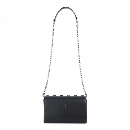BLACK LEATHER PALOMA CLUTCH