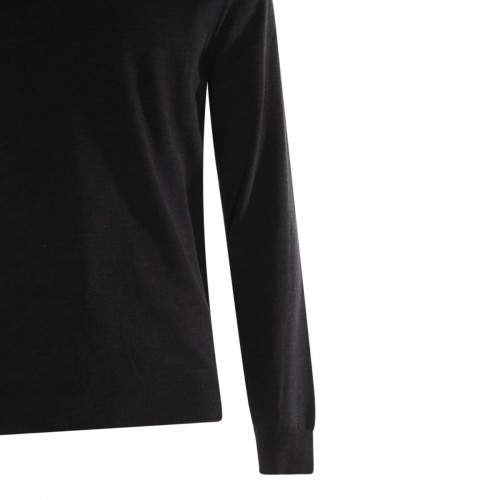 BLACK WOOL KNITWEAR