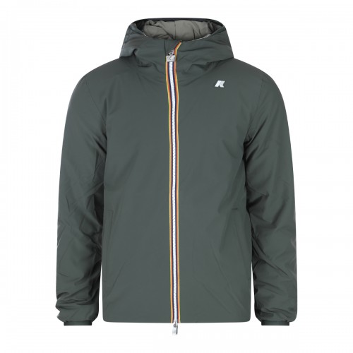 GREEN NYLON JACK CASUAL JACKET