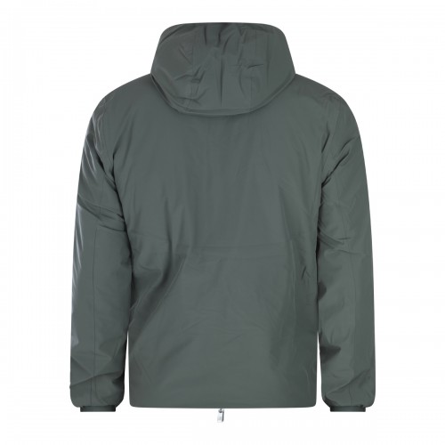 GREEN NYLON JACK CASUAL JACKET