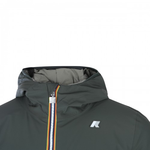 GREEN NYLON JACK CASUAL JACKET