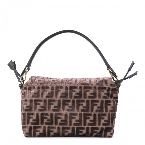 BROWN LEATHER MAMMA BAGUETTE SHOULDER BAG