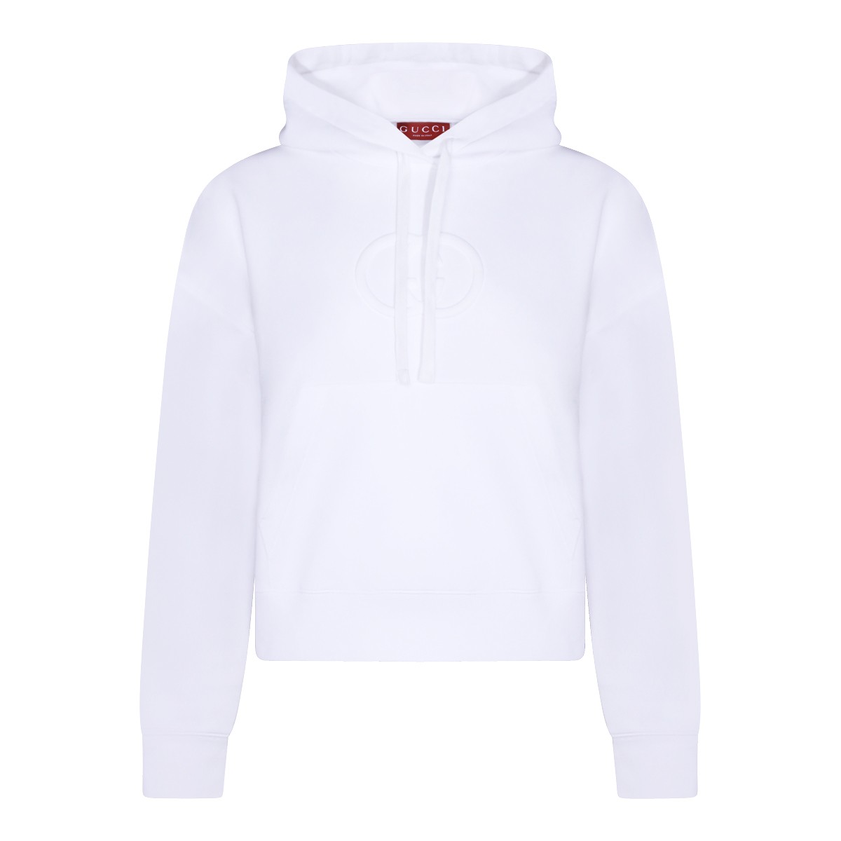 WHITE COTTON SWEATSHIRT